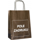 Torba papierowa 18x8x22 czarna eko prążek