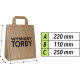 Torba papierowa 22x11x25 brązowa